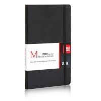 得力硬面抄3347 皮面本/记事本/笔记本 清新日韩 绑带 25k/98页