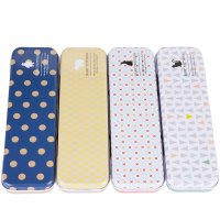 得力3007马口铁文具盒简约清新金属文具盒铅笔盒收纳盒