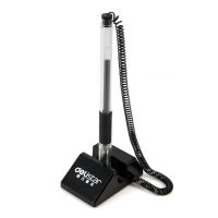 得力6791商务台笔中性黑色签字笔书写笔桌笔台式银行使用0.5mm