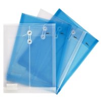 得力5511 文件袋透明 档案袋 塑料 资料袋票据收纳袋 a4 办公用品
