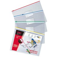 得力拉链袋5524 A5透明拉链袋 防水文件袋资料档案袋