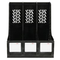 得力文件框9845 三联文件筐资料框 文件架文件栏