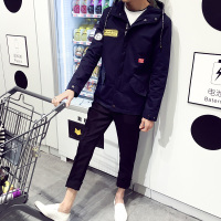 pepp恩步青少年男夹克男装休闲外衣男士韩版修身外套青年秋季薄款衣服