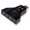 映羽 USB7.1飞机声卡 双耳机双麦克风USB外置声卡 笔记本/台式机外接声卡 免驱