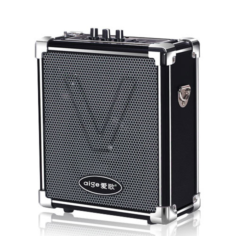 爱歌aige广场音箱大功率插卡音响便携式户外播放器无线腰挂麦克风收音