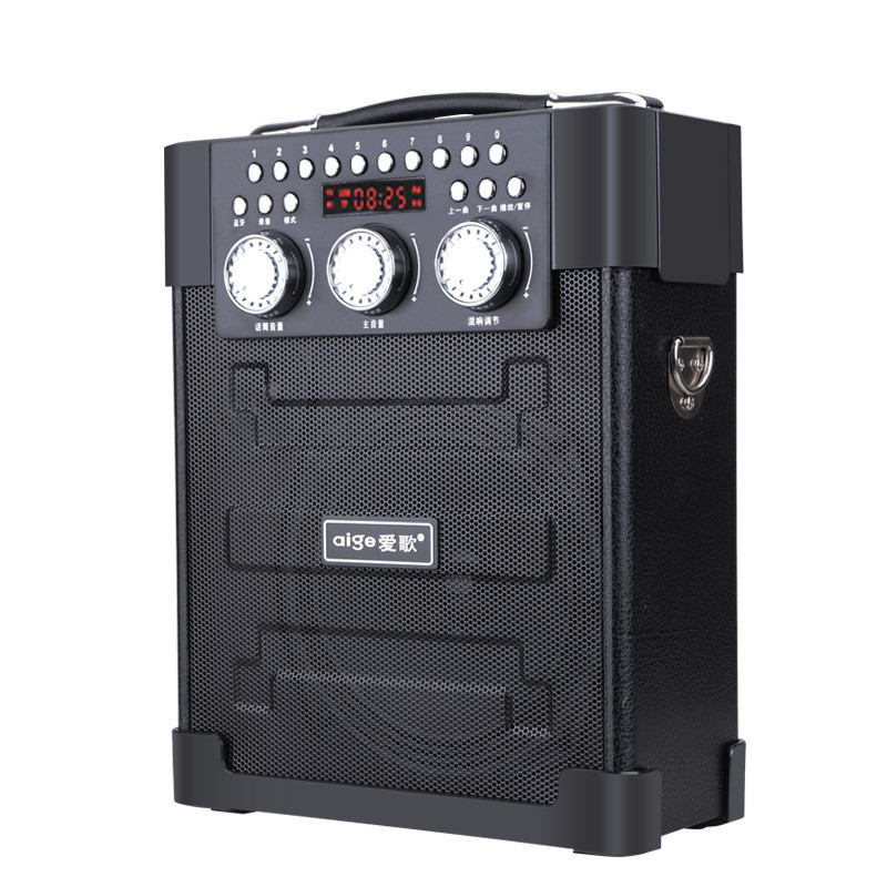 爱歌aige扩音器大功率广场舞户外蓝牙音响插卡u盘音箱手提便携式播放