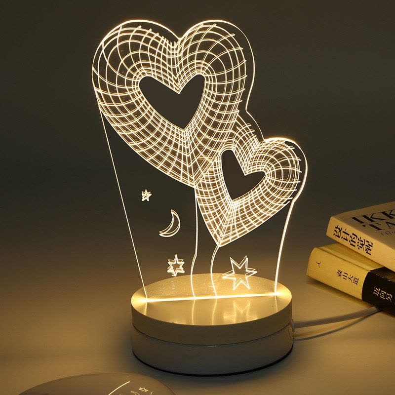 格轩创意3D台灯礼品小夜灯LED三维床头灯个性动漫漫威卡通小夜灯3D-52...图片