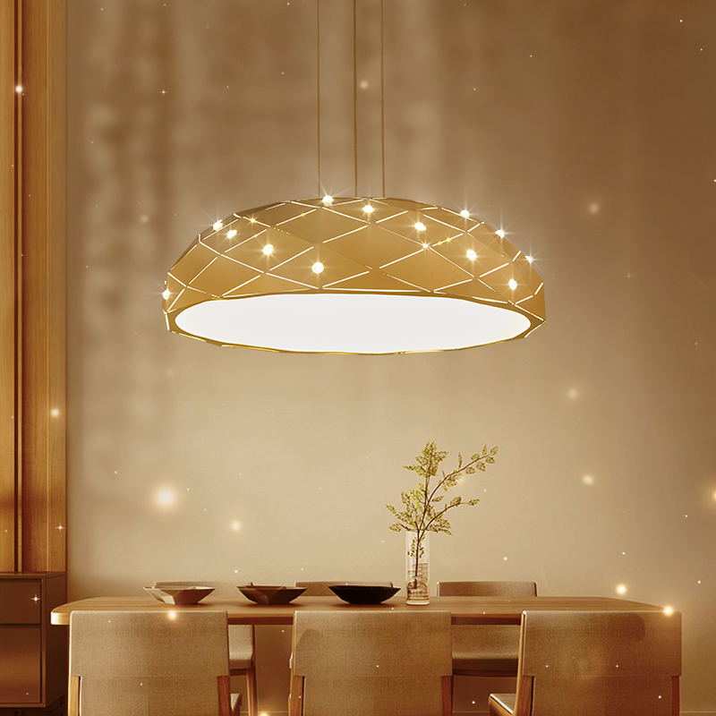 餐厅吊灯现代简约单头圆形个性创意时尚浪漫温馨餐桌led饭厅灯具