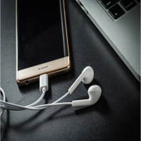 奥多金 Type-C耳机 入耳式线控通话重低音耳塞 适用于乐视2/3/小米6/坚果Pro等手机 白色