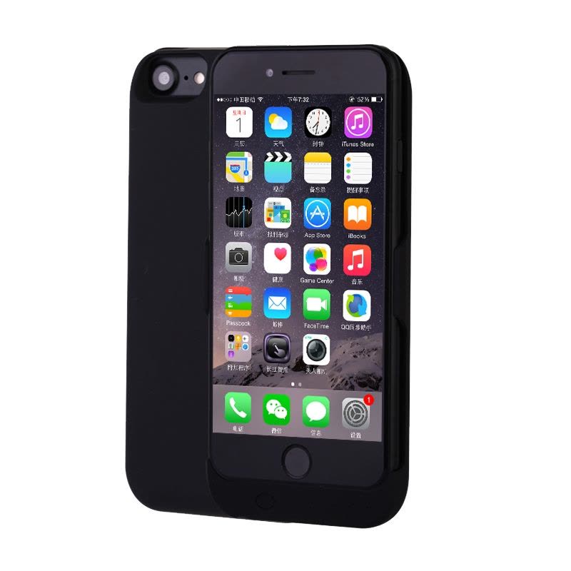 奥多金 背夹电池苹果6/7/8充电宝无线移动电源壳iPhone6s/7/8 4.7英寸小屏手机通用 5800毫安 炫酷黑图片
