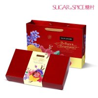 台湾进口 R601糖村绢绒花赏礼盒 法式牛轧250g+太妃牛轧250g