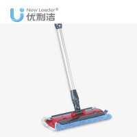 优利洁不锈钢伸缩杆夹固式平板拖把 木地板家用拖把