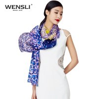 万事利WENSLI真丝丝巾大方巾长巾围巾薰衣草系列