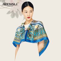 万事利WENSLI真丝丝巾大方巾围巾景泰年华