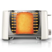 飞利浦（PHILIPS）烤面包机HD4825家用多士炉全自动烤面包机不锈钢早餐机 烘烤;全麦吐司机