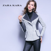 ZARAKARA 拼色小香风短外套休闲外衣2018春装新款欧洲站时尚修身...