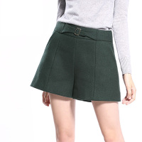 ZARAKARA2018春装新款加厚羊毛呢阔腿裤女式打底短裤外穿靴裤休闲...