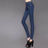 ZARAKARA2018春装新款弹力紧身牛仔裤女修身九分小脚裤显瘦铅笔长...