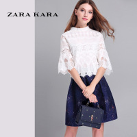 ZARA KARA 2018新春装女韩版蕾丝套装裙时尚气质 两件套小香风a字半身裙潮