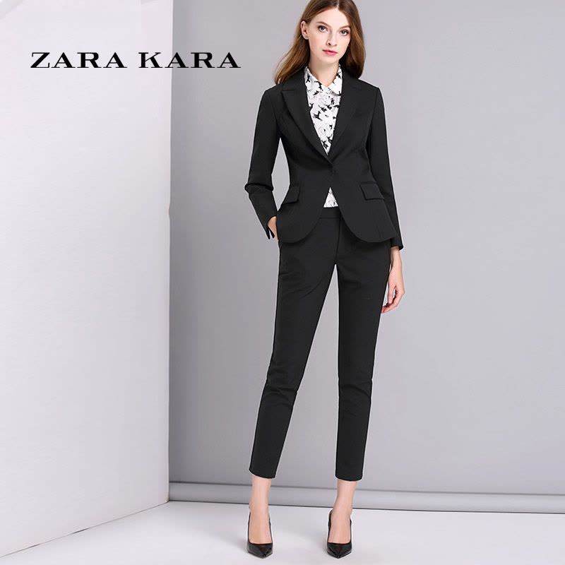 ZARA KARA 小西装职业套装时尚两件套韩版OL名媛气质2018春季新款女装潮图片