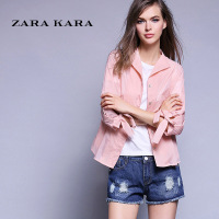 ZARAKARA 蝴蝶结七分袖西装领短外套女名媛气质时尚百搭薄款2018春秋新款