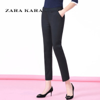 ZARA KARA休闲裤修身显瘦时尚直筒西装裤女九分小脚裤子2018春季新款潮B