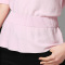 ZARA KARA粉色个性短袖t恤V领韩版针织打底衫时尚上衣夏2018春装新款B