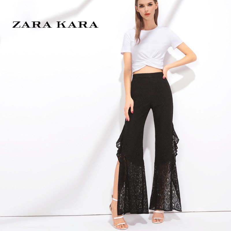 ZARA KARA白色漏肚脐短款t恤女夏装2018新款韩版显瘦修身上衣百搭打底衫图片