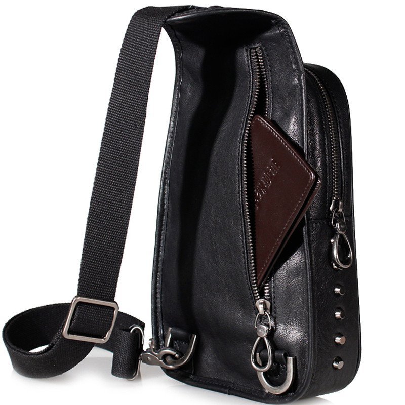 帕宾pabin真皮男士单肩胸包男士旅行斜挎包男包斜挎包休闲胸包护照包