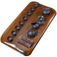 唐宸华宇 整块非洲花梨木茶盘紫砂功夫茶具汝窑陶瓷套装实木原木