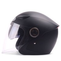 野马YEMA6619-1冬季电动车头盔女四季通用男士电动摩托车安全帽半覆式双镜片防雾6619-1