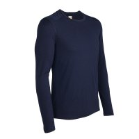 ICEBREAKER拓冰者美利奴羊毛男士蓝色经典款底层衣户外运动保暖吸湿排