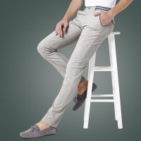 彬时(BINSHI) 2016夏季新品男装棉麻裤 男士薄款亚麻裤长裤修身直筒休闲裤