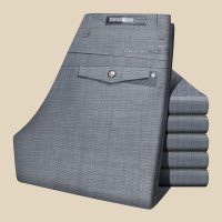 彬时2016春夏薄款 男仕时尚商务休闲裤 男士中腰直筒裤 男式长裤