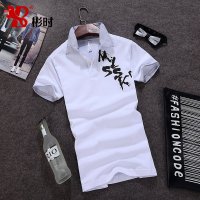 彬时(BINSHI) 2016夏季新款潮男装印花纯棉男士短袖T恤男韩版翻领半袖polo衫