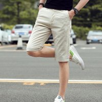 鳄铌特休闲裤 2016夏装新款 男士纯色直筒纯棉五分裤中裤韩版潮男装