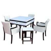 中雀 全自动麻将机四口机家用欧式实木麻将机餐桌两用棋牌室娱乐静音麻将桌全国包邮 上门维修 七件套+主机