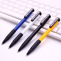 得力deli按压式圆珠笔红色蓝色黑色多色原子笔按动中油笔油笔办公用品学生用批发0.7mm可定制
