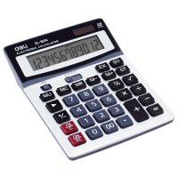 【包邮】得力计算器多功能财务办公计算机deli 1654太阳能超大计算器