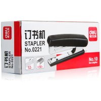 得力deli0221多功能订书机 使用10号书钉带取钉器 一次可订15页纸 订书机