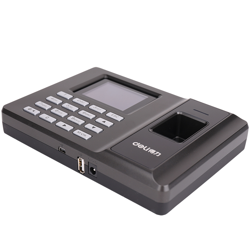 得力deli2250考勤机指纹机指纹式打卡机签到机免驱动安装易操作彩色屏