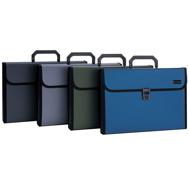 得力文具deli5555风琴包a4风琴包文件包公文包12格文件套文件袋