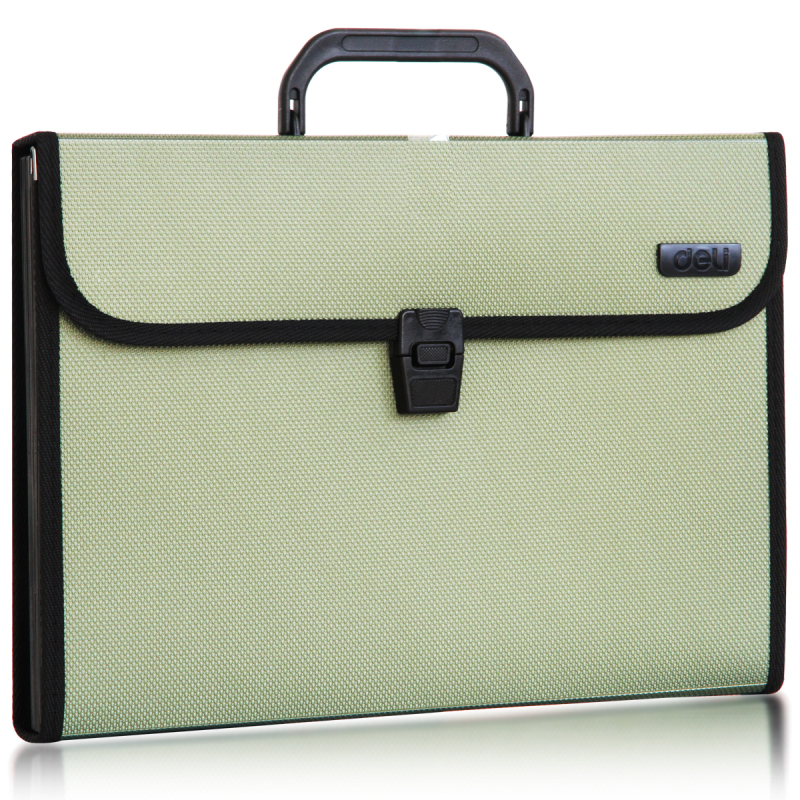 得力文具deli5555风琴包a4风琴包文件包公文包12格文件套文件袋