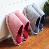 2017年秋冬季室内木地板月子拖鞋居家居男女防滑保暖毛毛包跟棉拖鞋秋冬新款棉拖鞋百搭女士纯色帽毛拖鞋新款