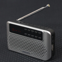 Philips/飞利浦 SBM120老人收音机MP3插卡音箱音乐播放器迷你音响送8G歌卡+歌本