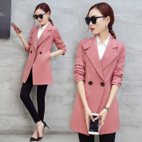 韩版西服女 2017春季新款一粒扣修身显瘦时尚小西装女 春装外套潮