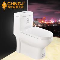 香港CHNGJ卫浴喷射虹吸式坐便器 静音节水连体马桶GJT-0843