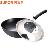 苏泊尔炒锅 臻铁真不锈健康铁锅 电磁炉燃气灶通用锅具 FC30Z3 无副手柄 30CM