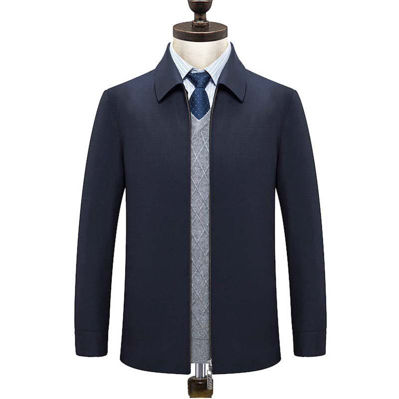 塔兰托B.RO.T新款男士羊毛夹克男士商务正装藏蓝色夹克领导服图片
