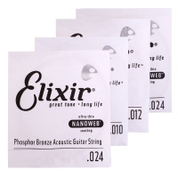 Elixir原声民谣电木吉他单根琴弦磷铜黄铜一二三弦单弦1弦2弦3弦